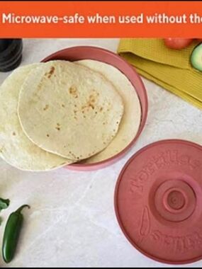 IMUSA Tortilla Warmer Terracotta Plastic Storage